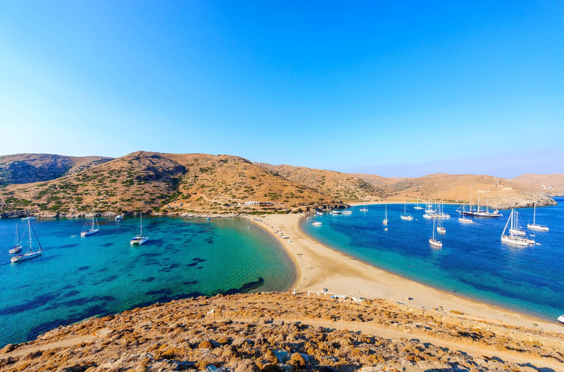Kythnos - Serene and unspoiled island with natural hot springs, pristine beaches, and traditional charm. Ideal for those seeking tranquility away from the crowds. - Greek island yacht charter destination with Aegean Gateaways