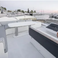 Aegean Getaways crew members ensuring exceptional service during charter